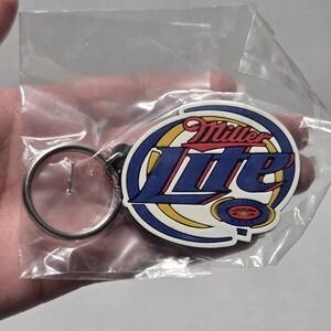 Miller Lite True‎ Pilsner Beer Advertising Rubber Keychain Keyring NIP